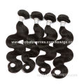 Indian Virgin Hair, Weaves with Full Cuticle Alignment, Natural Black Color, No Shedding, No Minimum